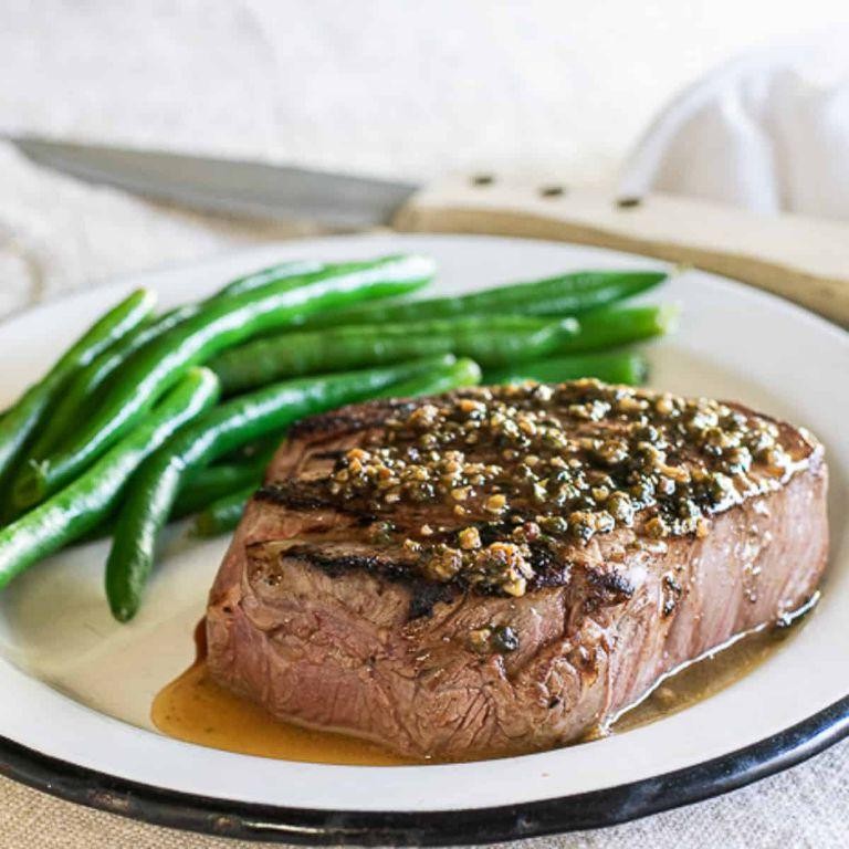 Bison Porterhouse with Bourbon Peppercorn Sauce