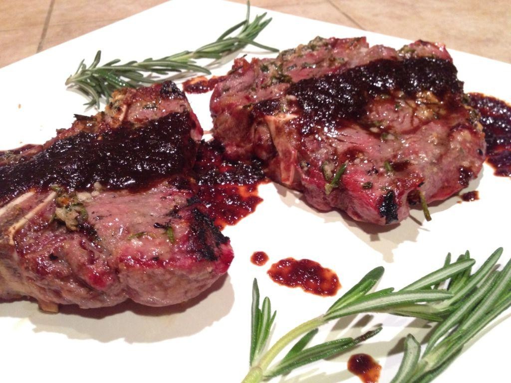 Bison T-Bone Steak with Garlic-Rosemary Marinade