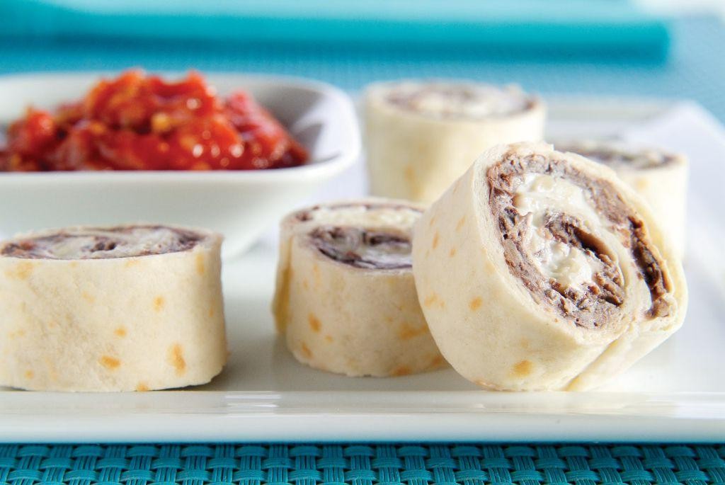 Black Bean and Salsa Pinwheel Sandwiches