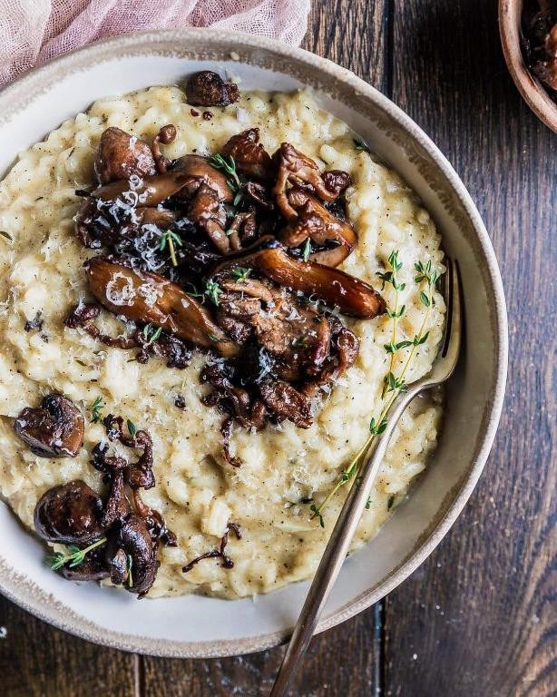 Black Truffle Oil Risotto with Mushroom Medley
