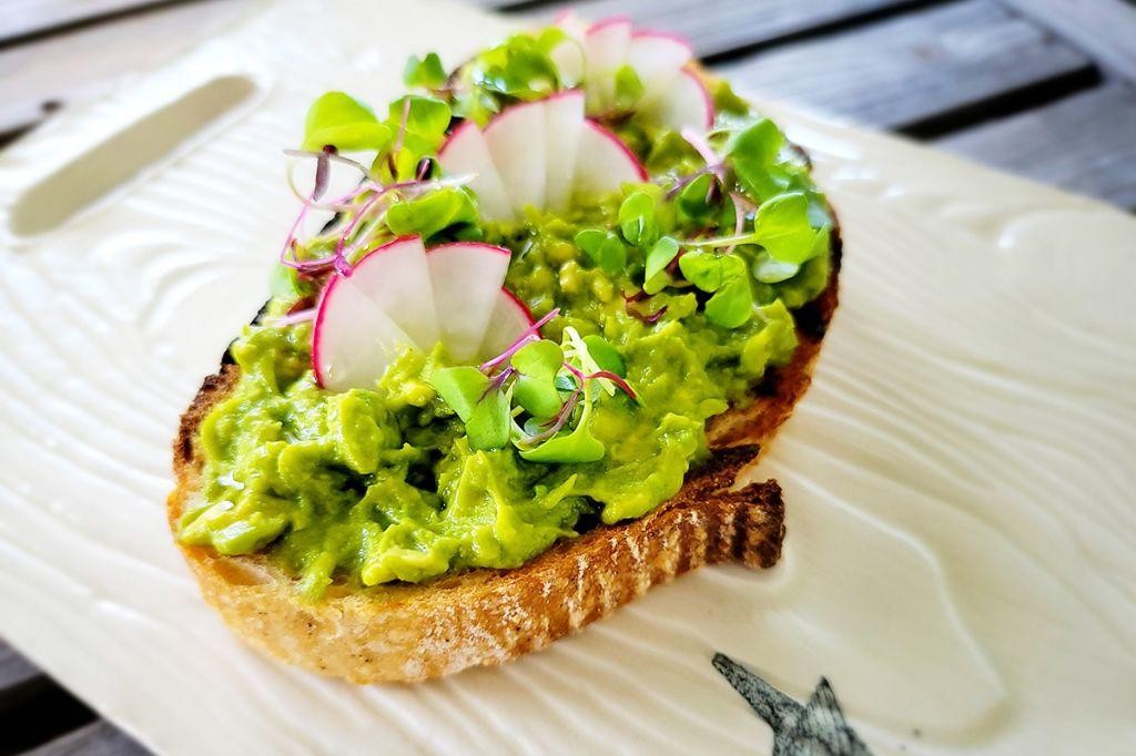 Black Truffle Oil Smashed Avocado on Toast