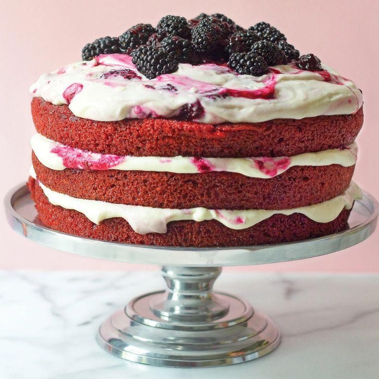 Blackberry Velvet Cake