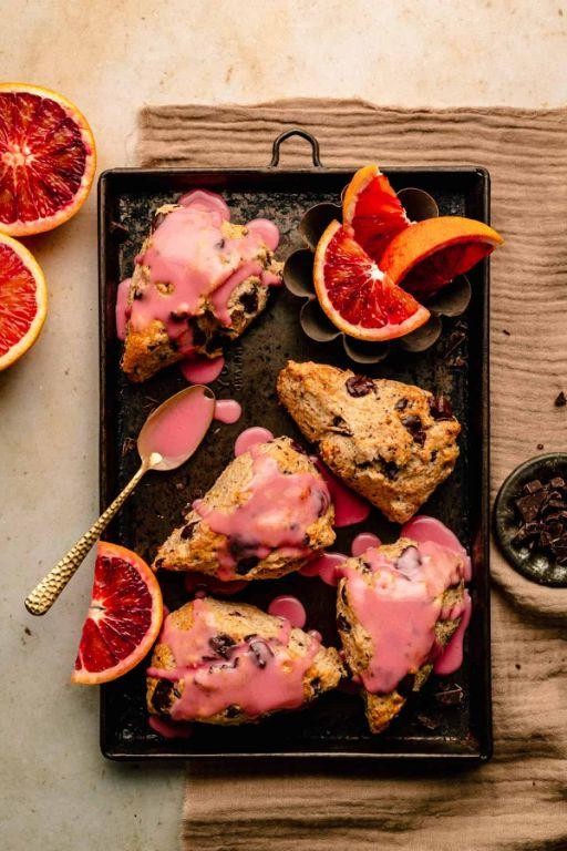 Blood Orange and Chocolate Chunk Scones