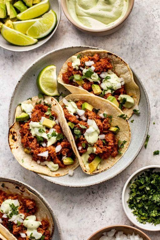 Blood Sausage Tacos with Cilantro Crema