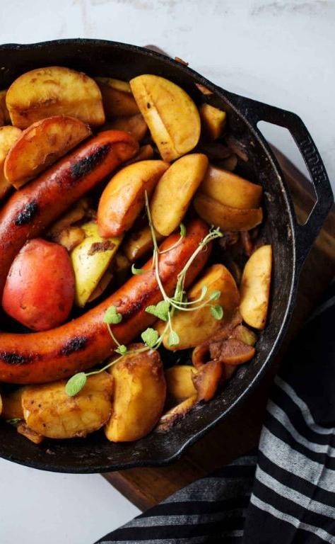 Blood Sausage and Apple Skillet