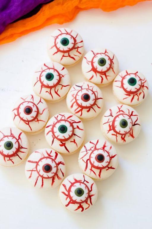 Bloody Eyeball Macarons