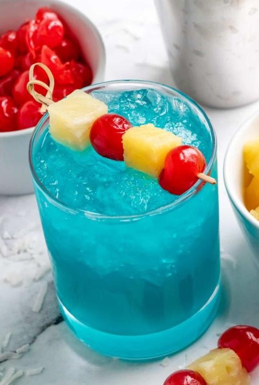 Blue Hawaiian with Coconut Rum