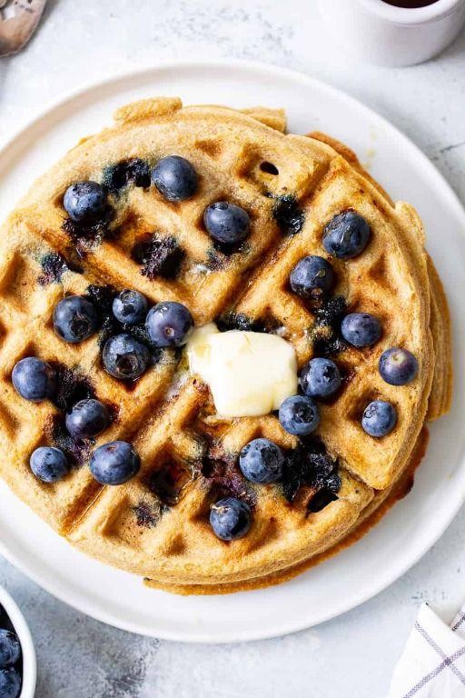 Blueberry Almond Gluten-Free Waffles