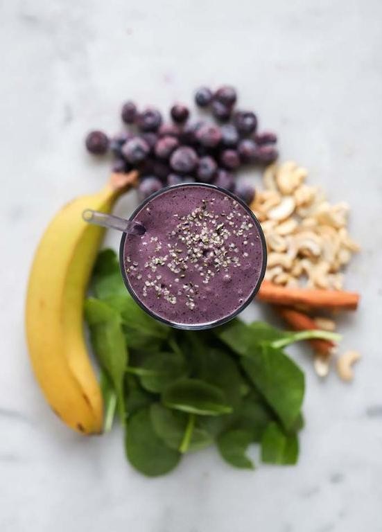 Blueberry Cashew Protein Shake