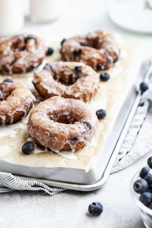 Blueberry Glazed Mini Donuts