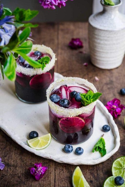 Blueberry Lavender Margarita with Tequila