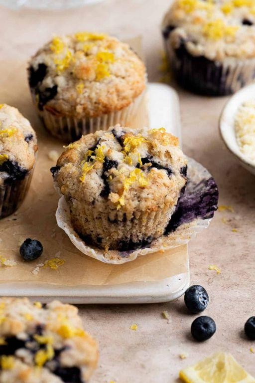 Blueberry Lemon Vegan Muffins