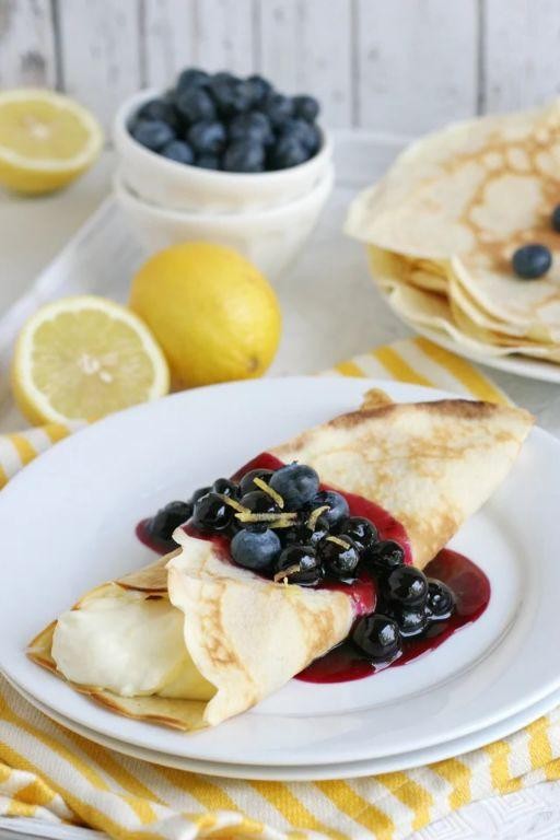 Blueberry Lemon Zest Crepes