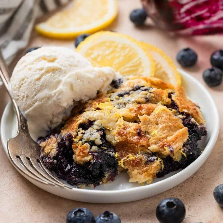 Blueberry Lemon Zest Dump Cake
