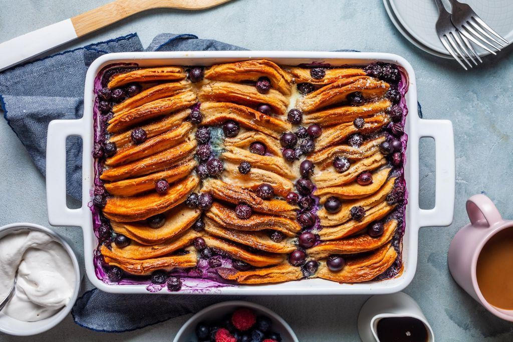 Blueberry Pancake Breakfast Bake