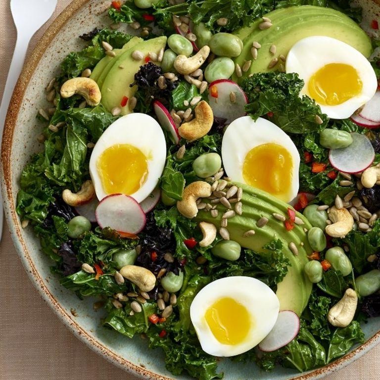 Boiled Egg and Kale Salad