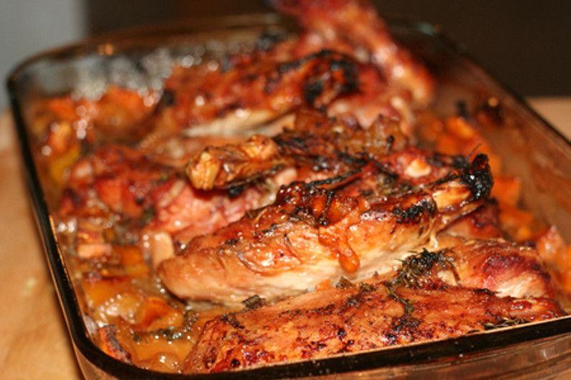 Bourbon Glazed Turkey Wings in Crock Pot