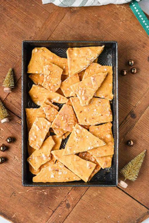 Bourbon Peanut Brittle with Smoky Undertones