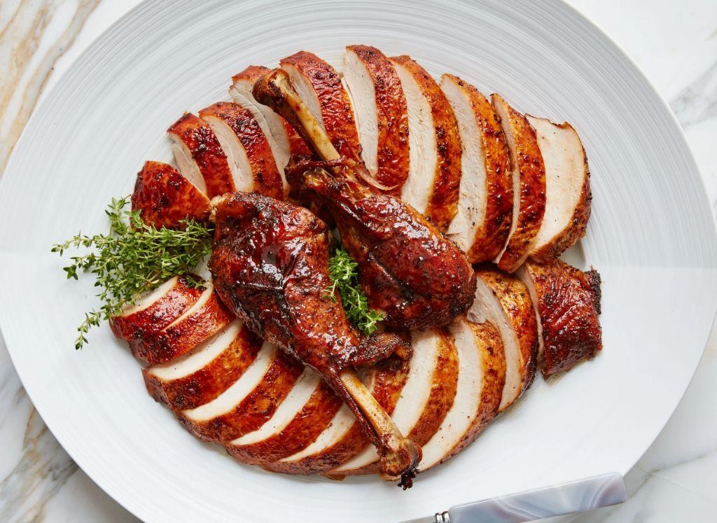 Bourbon Smoked Turkey with Brown Sugar Glaze