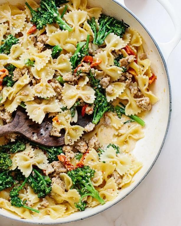 Bow Tie Alfredo with Grilled Vegetables