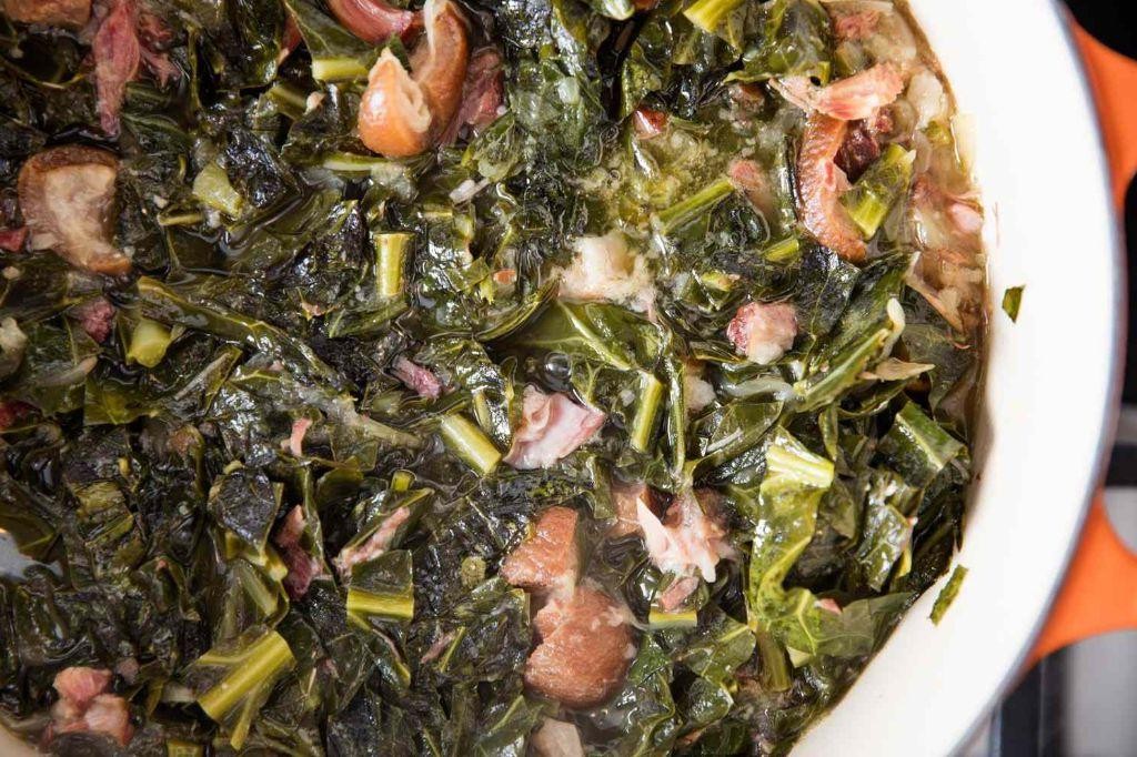 Braised Collard Greens with Ham Hock