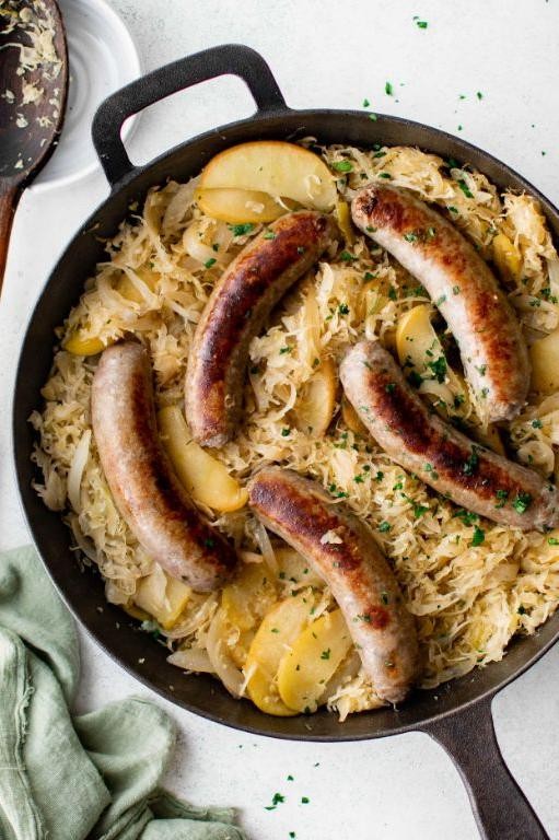 Bratwurst and Sauerkraut Casserole