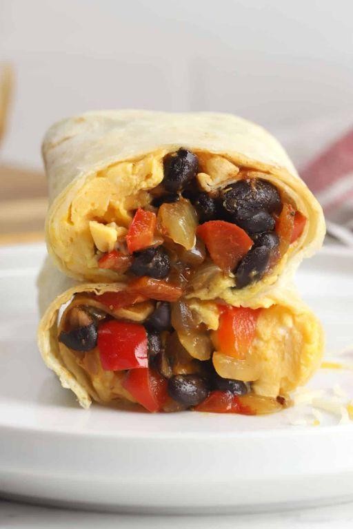 Breakfast Burrito with Black Beans