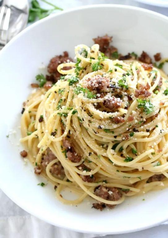 Breakfast Spaghetti Carbonara