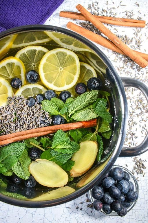 Bright Lemon Basil Simmer Pot