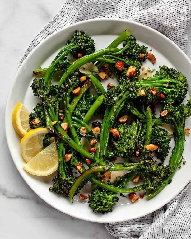 Broccoli and Almond Sauté with Lemon Olive Oil