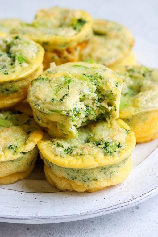 Broccoli and Cheddar Egg White Bites
