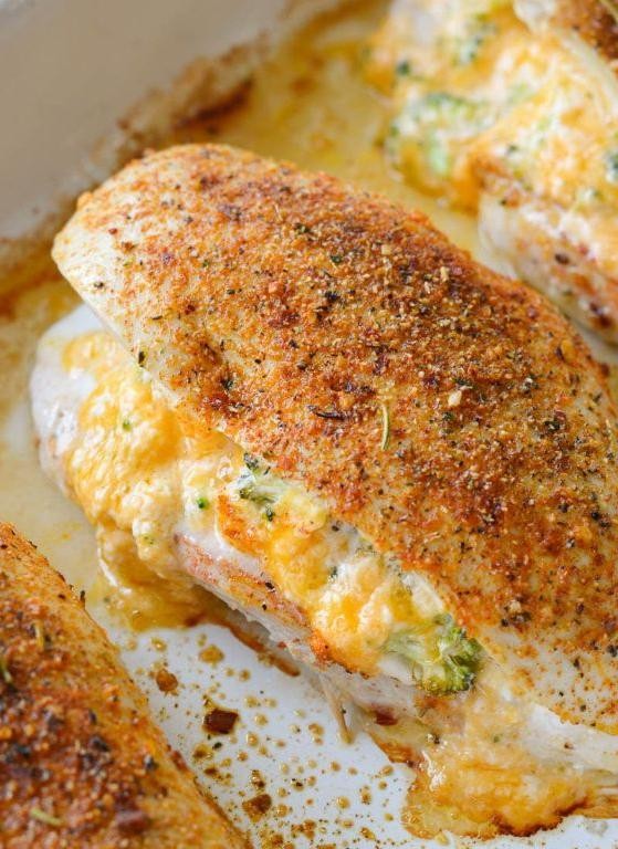 Broccoli and Cheddar Keto Chicken Breast