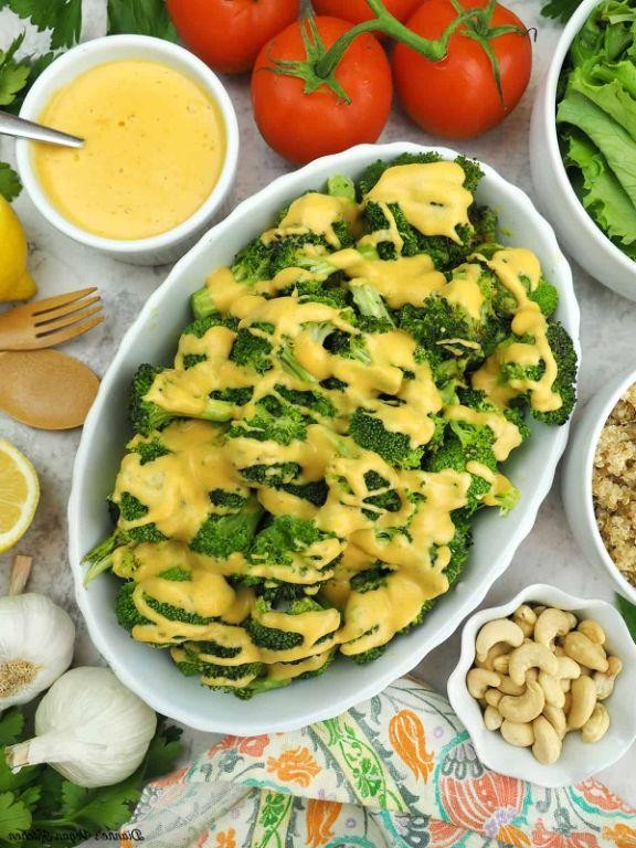 Broccoli with Cashew Cheese Sauce