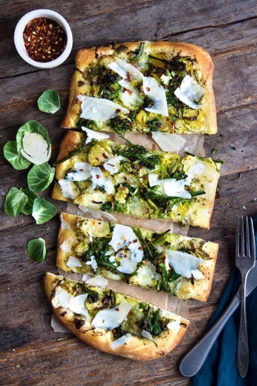 Broccolini and Pesto Flatbread