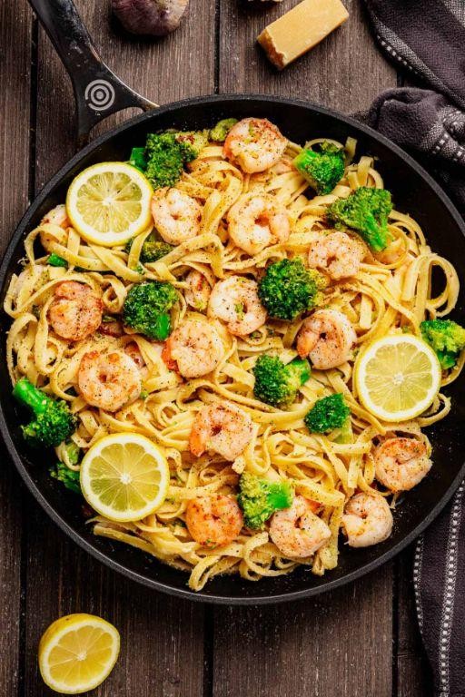 Broccolini and Shrimp Scampi