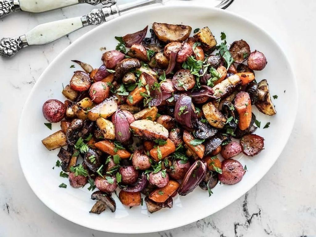 Brown Sugar Balsamic Roasted Vegetables