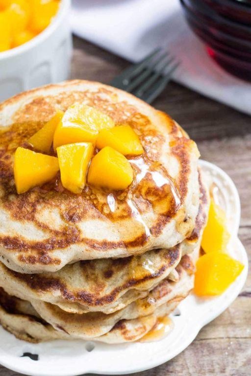 Brown Sugar Peach Pancakes