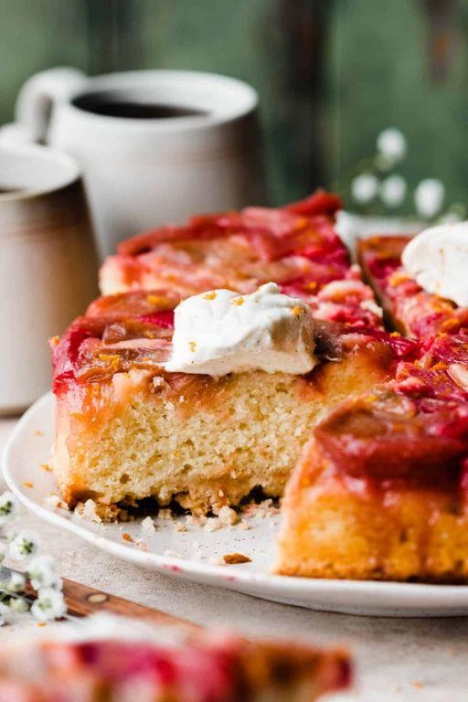 Brown Sugar Rhubarb Upside-Down Cake