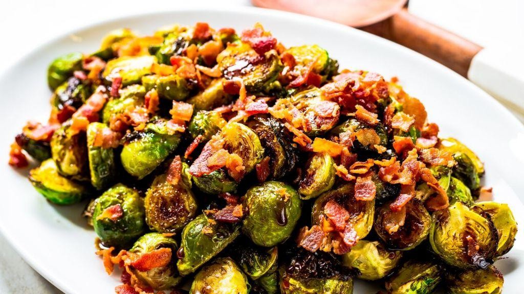 Brussel Sprouts Salad with Bacon and Balsamic Vinaigrette