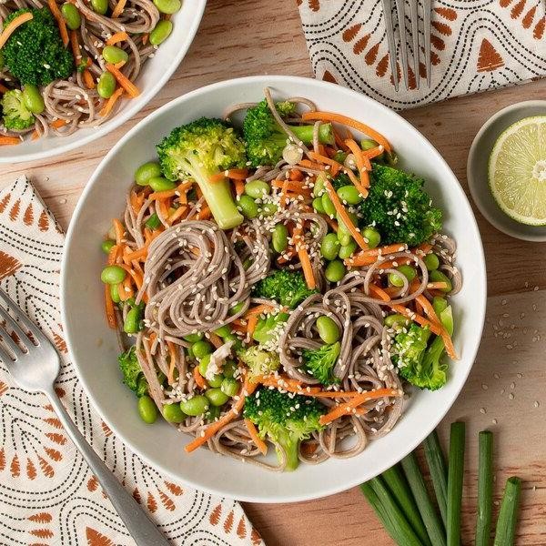 Buckwheat Noodles with Edamame and Sesame