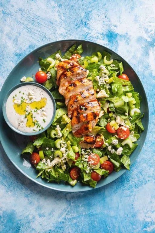 Buffalo Chicken Breast with Blue Cheese Salad