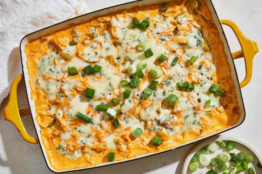 Buffalo Chicken Cauliflower Casserole