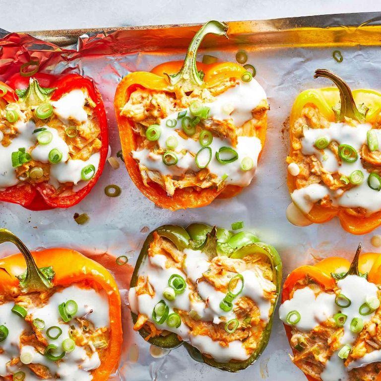 Buffalo Chicken Stuffed Peppers
