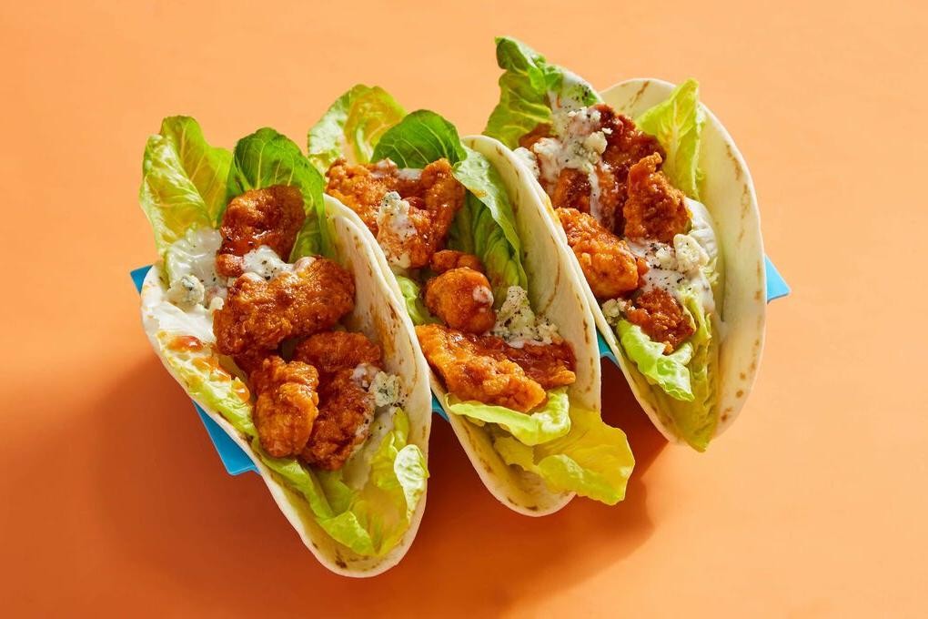 Buffalo Chicken Tacos with Blue Cheese