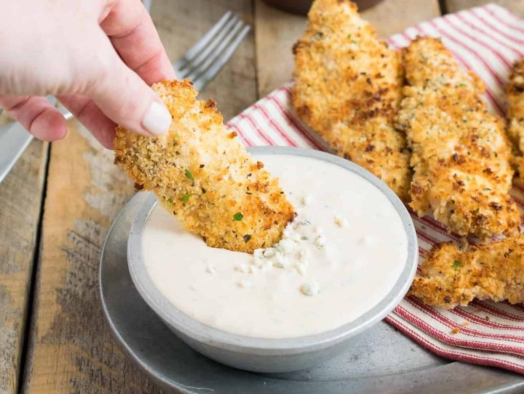 Buffalo Chicken Tenders with Blue Cheese Sauce