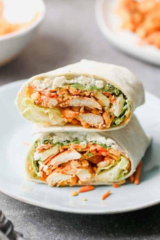 Buffalo Chicken Wrap with Creamy Ranch Dressing
