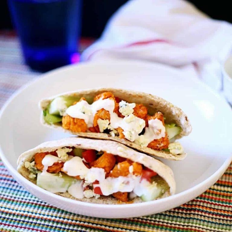Buffalo Chicken and Ranch Pita Pockets