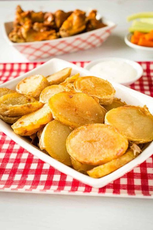 Buffalo Wing Air Fryer Potato Chips