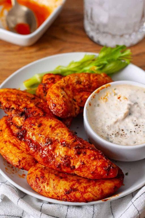 Buffalo-Style Air Fried Chicken Breasts