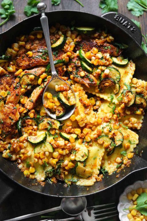 Butter Garlic Chicken with Herb Ravioli